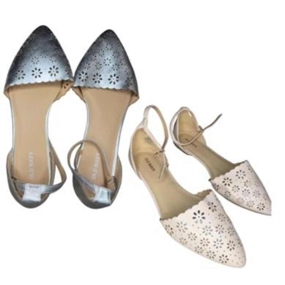 Old-navy Women's Silver and Pink Ballet-shoes